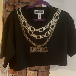 Limited Edition Moschino X H&M Beaded Embellished Chain Cropped Shirt
